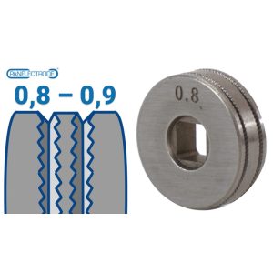   25x7,25x7,2 mm Recézett profilú huzalelőtoló görgő: 0,8-0,9 (MIG/MMA 160 D; MIG/MMA 160 SYN)