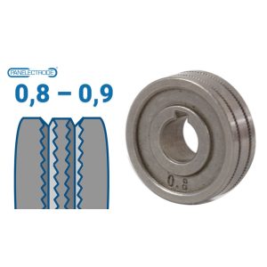   30x10x10 mm Recézett profilú huzalelőtoló görgő: 0,8-0,9 (MIG/MMA 200 D; MIG/MMA 200 LCD)