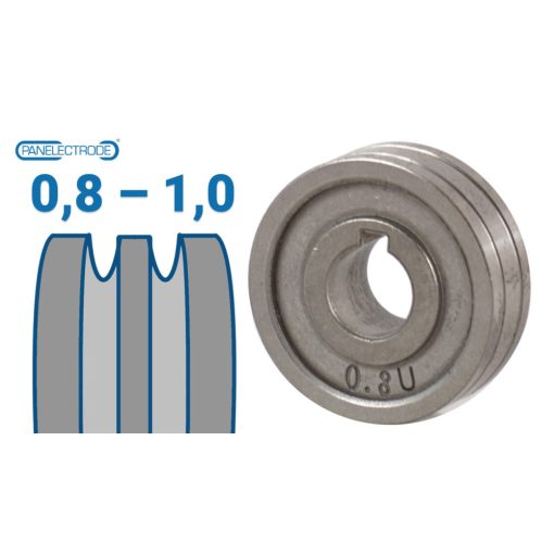 30x10x10 mm U profilú huzalelőtoló görgő: 0,8-1,0 (MIG/MMA 200 D; MIG/MMA 200 LCD)