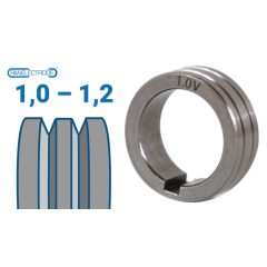   30x22x10 mm V profilú huzalelőtoló görgő: 1,0-1,2 (ZEUS 200 DP; ZEUS 300 DP)