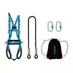  Heveder szett Irudek Teide Light, Light 4 + 981 karabiner + Nexion 150 kötél, kék/fekete, L-XL