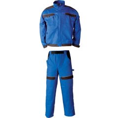   Szett TOP001 munkakabát + TOP002 derekas nadrág (100%pamut 260g) királykék, S