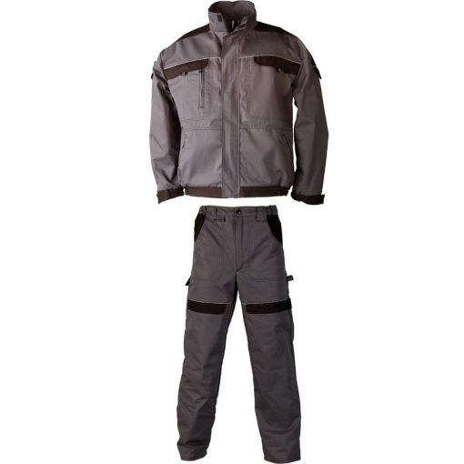 Szett TOP022 munkakabát + TOP023 derekas nadrág (100%pamut) szürke, S