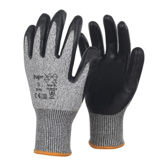 TOP 5 nitril mártott kevertszálas vágásbiztos védőkesztyű, gumírozott mandzsetta