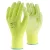 TOP FLUO-Y_PLUS PU mártott védőkesztyű, gumírozott mandzsetta, fluo sárga