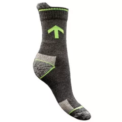   Zokni munkavédelmi gumirozott szár erősített sarok szürke/zöld, 47-49