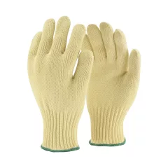   Védőkesztyű hőálló vágásbiztos 100% para-aramid, sárga, 9