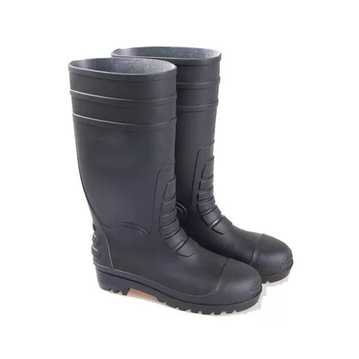 Csizma S5 SRA PVC acél orrmerevítő és talpbélés TOP GOLIAT, fekete, 40