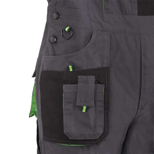 Nadrág kantáros (100%pamut) TOP GREEN 100 BIBPANTS, green, XL