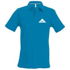   Póló (TOP logóval hímzett) galléros TOP, trópusi kék, 2XL