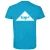   Póló (TOP logóval feliratozott, hímzett) kereknyakú TOP, vízkék, 2XL