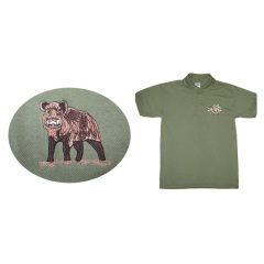   Póló (Pumba vaddisznó hímzéssel) galléros katonai szín, M