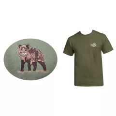   Póló (Pumba vaddisznó hímzéssel) kereknyakú katonai szín, S