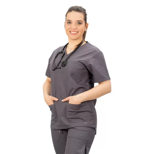 TOP MEDORA női orvosi felső fekete 3XL