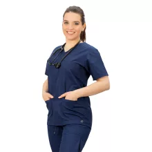 TOP MEDORA női orvosi felső fekete XXS