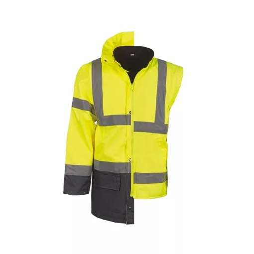Télikabát multifunkcionális (100%poliészter) TOP MULTI FLUO-Y, fluo sárga, 4XL