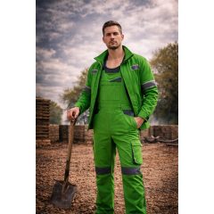  Munkaruha set TOP NOVA kabát és kantáros nadrág, zöld, 3XL