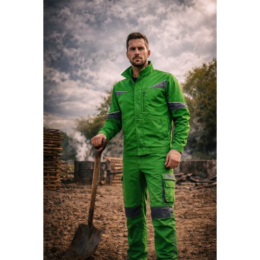 Munkaruha set TOP NOVA kabát és derekas nadrág, zöld, XL