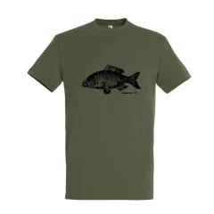   Póló (ponty mintával) kereknyakú (100%pamut 190gr/m2) TOP, katonai szín, 2XL