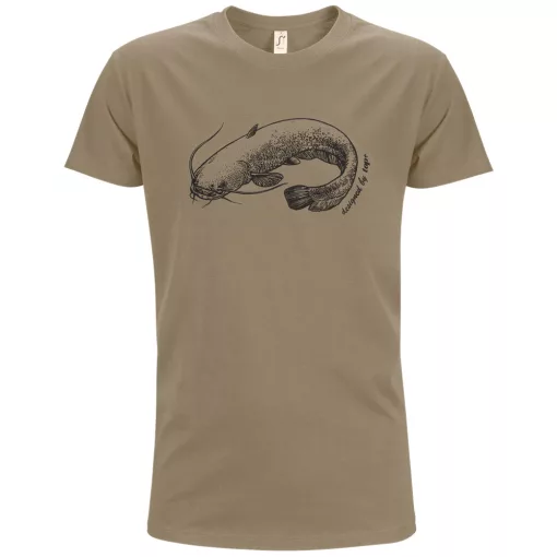 Póló (harcsa mintával) kereknyakú (100%pamut 190gr/m2) TOP, khaki, 3XL