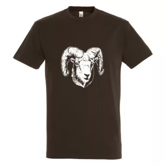 TOP kereknyakú póló muflon mintával, 100% pamut, 190 g/m2,