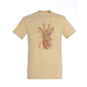 Póló (őz mintával) kereknyakú (100%pamut 190 g/m2) TOP