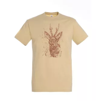 Póló (őz mintával) kereknyakú (100%pamut 190 g/m2) TOP