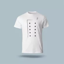 Póló (séfkabát mintával) kereknyakú (100%pamut 190gr/m2) TOP, fehér, S
