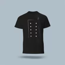 Póló (séfkabát mintával) kereknyakú (100%pamut 190gr/m2) TOP, fehér, S