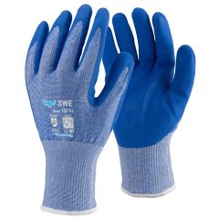   TOP SWE vágásbiztos védőkesztyű, nitril mikrohabos tenyér, kék, 11