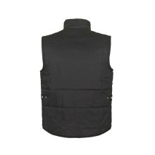 TOP VEST BASIC bélelt mellény, 80% poliészter, 20% pamut, multifunkciós zsebek, fekete, S