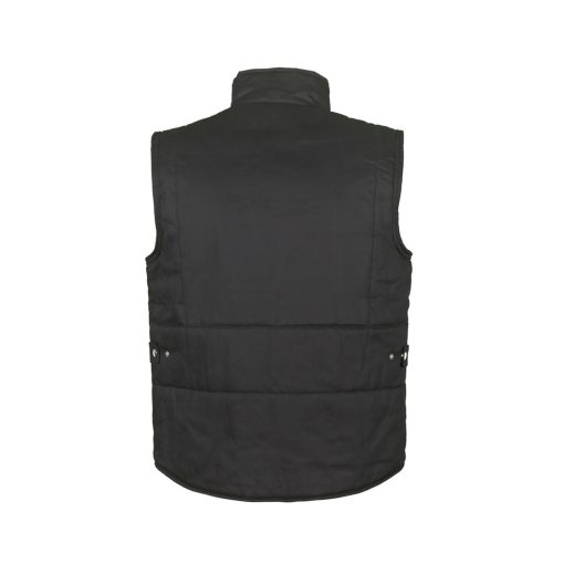 TOP VEST BASIC bélelt mellény, 80% poliészter, 20% pamut, multifunkciós zsebek, fekete, XL