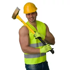   Jólláthatósági mellény tépőzáras (120g/m2) TOP VEST FLUO-Y, fluo sárga, S-M