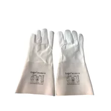 TOP WELDING CW hegesztőkesztyű, 15 cm bivalybőr mandzsetta, szürke