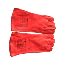 TOP WELDING-R Base bélelt hegesztőkesztyű, erős marhabőr, piros, 10