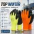   Kesztyű latex mártott kevertszálas TOP WINTER Y, sárga/fekete, L