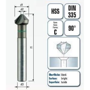 ALPEN Kúpsüllyesztő d1= 10,4 mm Hss 90°