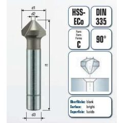 ALPEN Kúpsüllyesztő d1= 11,5 mm Hss-E 90°