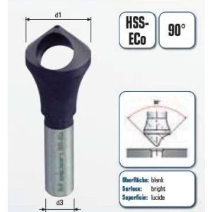   ALPEN Kúpsüllyesztő d1= 10,0 mm ; 2-5 mm Hss-E, keresztfuratos 90°