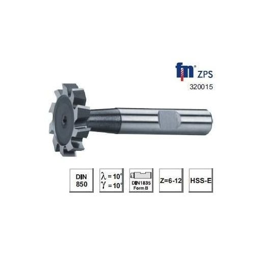 ZPS Íves reteszhoronymaró 4,5x1x6x50 mm Z=6 Hss-E