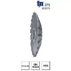 ZPS Szögmaró, egyoldalas 63x6x22x25°x1 mm Z=14 Hss