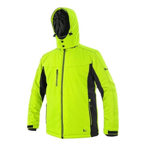 VEGAS 122001316095-XL  BÉLELT SOFTSHELL FÉRFI KABÁT SÁRGA/FEKETE