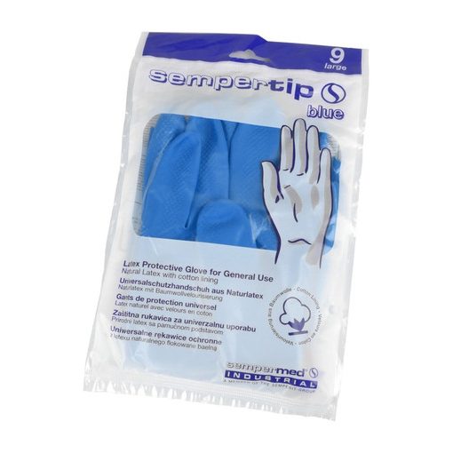 SEMPERTIP KÉK, LATEX KESZTYŰ (10pár/csomag) - XL