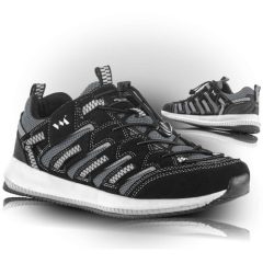 VM LUSAKA FEKETE/SZÜRKE FÉLCIPŐ