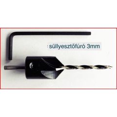 MASSIVE TOOLS Fúró süllyesztővel 3 mm