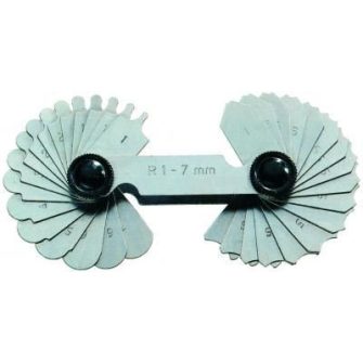 Rádiusz sablon, külső-belső